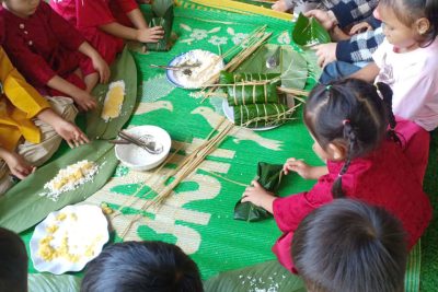 Trường mầm non Ba Khâm tổ chức ngày hội vui xuân cho trẻ
