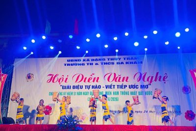 TRƯỜNG MẦM NON BA KHÂM THAM GIA GIAO LƯU VĂN NGHỆ TẠI TRƯỜNG TH&THCS BA KHÂM